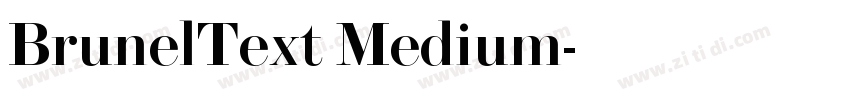 BrunelText Medium字体转换